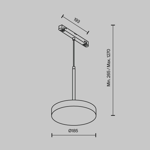 Трековый светильник Technical TR123-2-15W4K-B