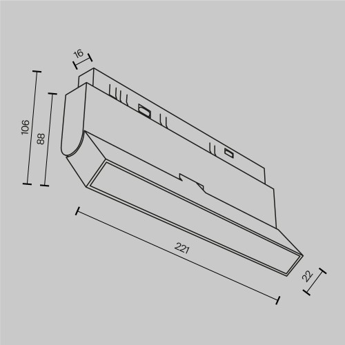 Трековый светильник Technical TR036-2-12W2.7K-B