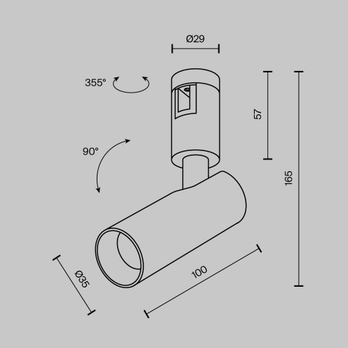 Трековый светильник Technical TR144-1-5W3K-W-B