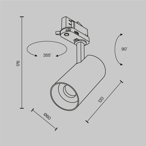 Трековый светильник Technical TR197-3-12WCCT-M-W