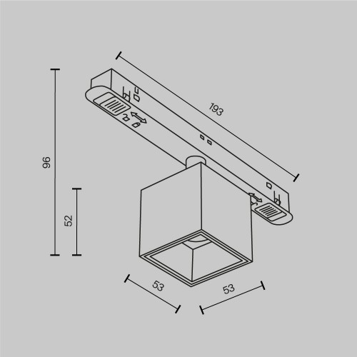 Трековый светильник Technical TR133-2-7W4K-B