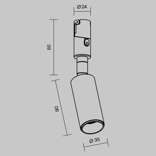 Трековый светильник Technical TR201-1-5W3K-M-B