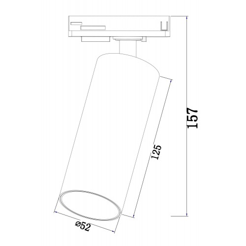 Трековый светильник Technical TR021-1-12B3K