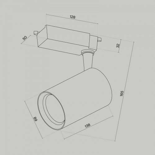 Трековый светильник Technical TR003-1-15W3K-W-B