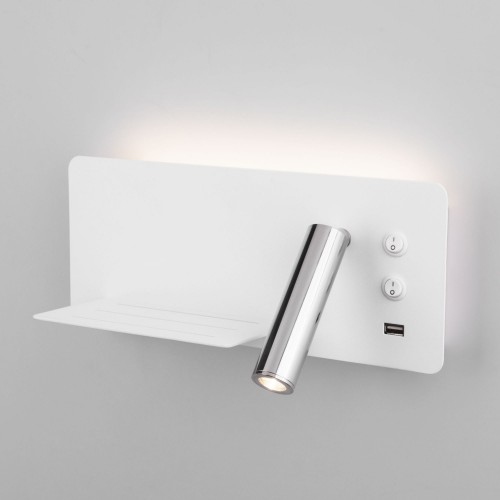 Настенный светодиодный светильник с USB Fant R LED (правый) MRL LED 1113 чёрный/золото Elektrostandard