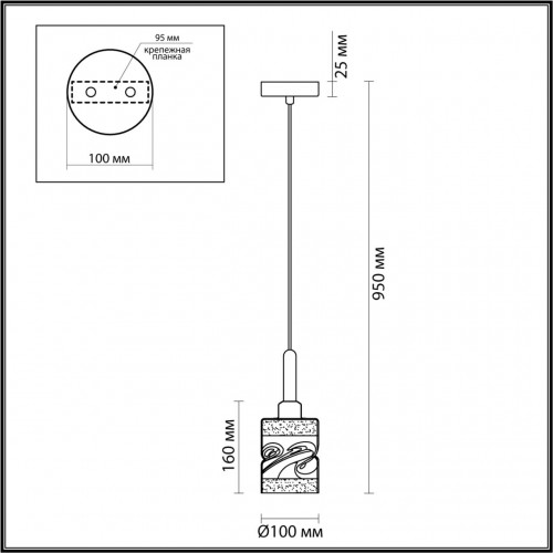 4491/1 COUNTY LN20 белый, дерево Подвес E27 60W 220V BONNIE Lumion