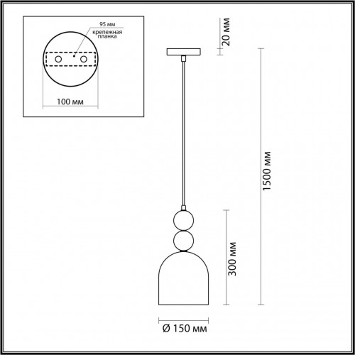 4589/1A SUSPENTIONI LN21 золотой Подвес E27 60W 220V GILLIAN Lumion