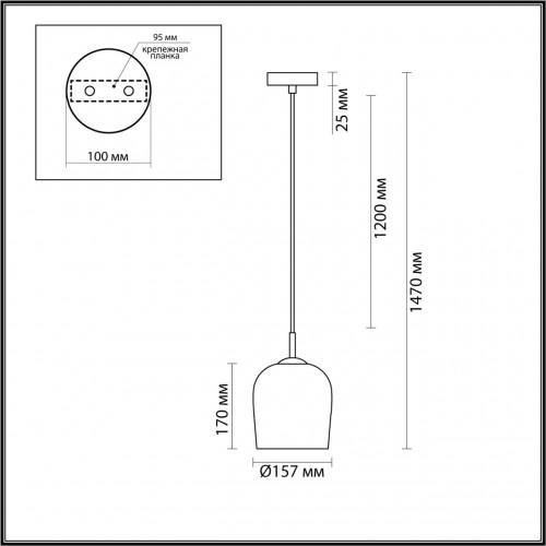 6551/1A SUSPENTIONI LN23 200 матовое золото Подвес E14 1*40W 220V ELLIE Lumion