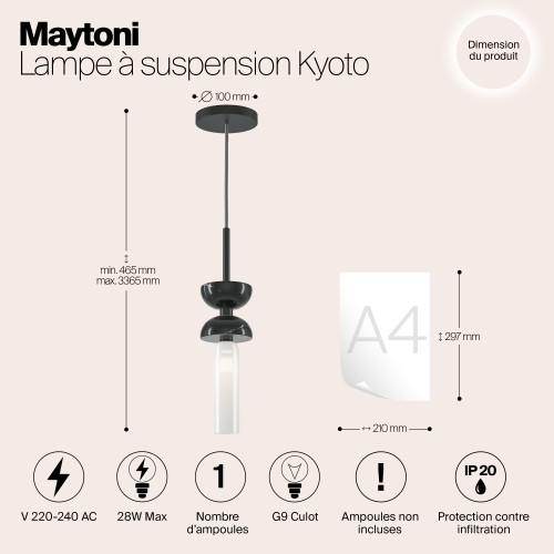 Подвесной светильник Maytoni MOD178PL-01B