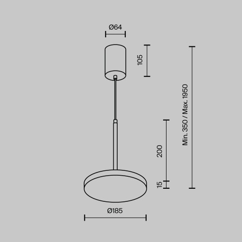 Подвесной светильник Technical P076PL-L12W4K-B