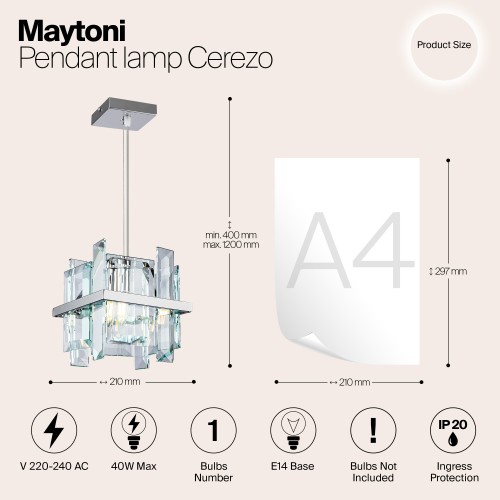 Подвесной светильник Maytoni MOD201PL-01N