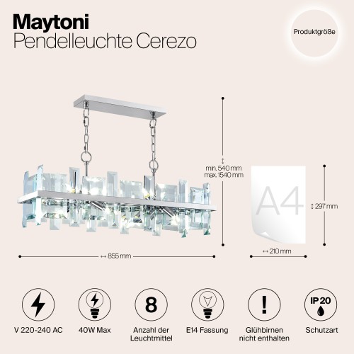 Подвесной светильник Maytoni MOD201PL-08N