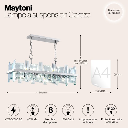 Подвесной светильник Maytoni MOD201PL-08N