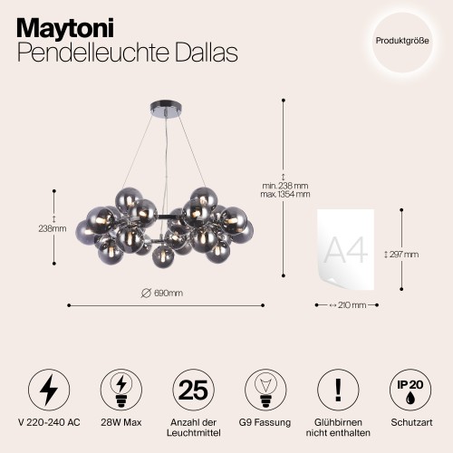 Подвесной светильник Maytoni MOD548PL-25CH