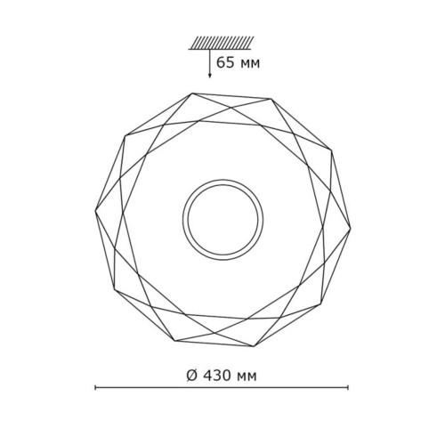 2057/DL SN 078 Светильник пластик LED 48Вт 4000K D430 IP43 PRISA SONEX