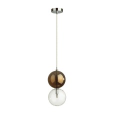 4980/1B PENDANT ODL22 239 хром/коричневый/стекло Подвес G9 1*40W TWIXY Odeon Light