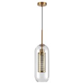 4940/1 PENDANT ODL22 335 античн.бронза/металл/прозрачный/стекло Подвес E27 1*40W CLOCKY