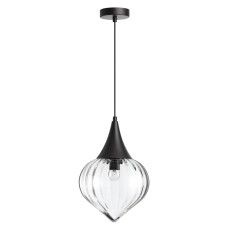 4951/1 PENDANT ODL22 241 черный/прозрачный/стекло Подвес E27 1*60W KESTA Odeon Light