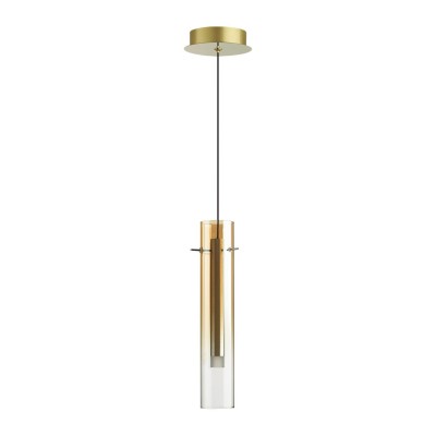 5062/5LB PENDANT ODL24 453 золотой/янтарный/металл/стекло Подвес LED 5W 3000K SHINY