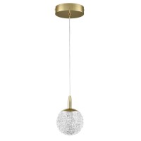 8080/1A LEDIO LN25 000 золото/прозрачный металл/акрил Подвесной светильник LED 1*3W 220V TRINO
