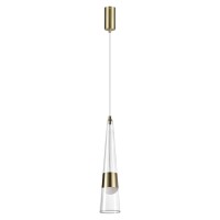 5043/12L L-VISION ODL24 435 глянц.золото/прозрачный/металл/стекло Подвес LED 12W 3000K 1334Лм LUMP