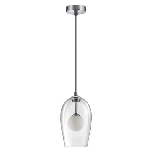 4952/1 PENDANT ODL22 237 хром/ белый/прозрачный/стекло Подвес G9 1*40W LOSTAR Odeon Light