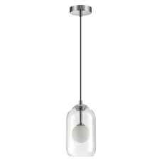 4953/1 PENDANT ODL22 237 хром/ белый/прозрачный/стекло Подвес G9 1*40W LOSTAR Odeon Light