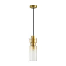 5057/1A PENDANT ODL24 323 золотой/янтарный/металл/стекло Подвес E27 1*40W SCROW Odeon Light