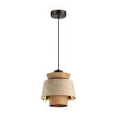 4992/1 PENDANT ODL23 287 св. коричневый/золотой/металл/кожа Подвес E27 60W KRESSA