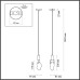 6695/5L MIDCENT ODL24 339 Подвесной светильник брашир. черный/металл/стекло IP20 LED 5W 200Лм 3000K LIA Odeon Light