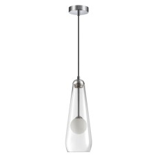 4954/1 PENDANT ODL22 237 хром/ белый/прозрачный/стекло Подвес G9 1*40W LOSTAR Odeon Light