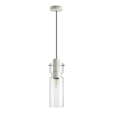 5057/1B PENDANT ODL24 323 белый/прозрачный/металл/стекло Подвес E27 1*40W SCROW Odeon Light