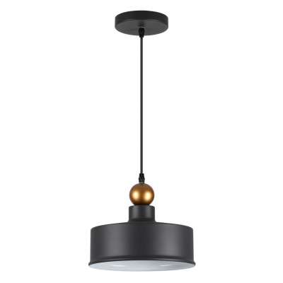 4088/1 PENDANT ODL19 495 темн.серый/золотой Подвес Е27 1*40W BOLLI