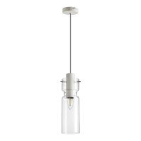 5057/1B PENDANT ODL24 459 белый/прозрачный/металл/стекло Подвес E27 1*40W SCROW