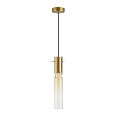 5058/5LA PENDANT ODL24 459 золотой/янтарный/металл/стекло Подвес LED 5W 3000K SCROW