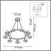 8233/9 COMFI LN25 черный/золото, металл Подвесной светильник GU10 9*35W 220V LAMINA Lumion