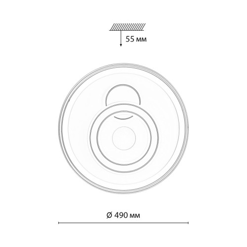 7785/85L PIKO LED SN Светильник металл/белый/бронза LED 85Вт 3000-6500K D490 IP20 пульт ДУ GEMINI SONEX