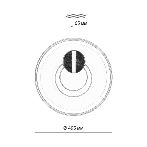 7787/85L PIKO LED SN Светильник металл/белый/бронза LED 85Вт 3000-6500K D495 IP20 пульт ДУ GEMINI SONEX