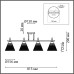 8188/4C COMFI LN25 латунь/прозрачный, металл/стекло Потолочный светильник E14 4*40W 220V VIVIAN Lumion