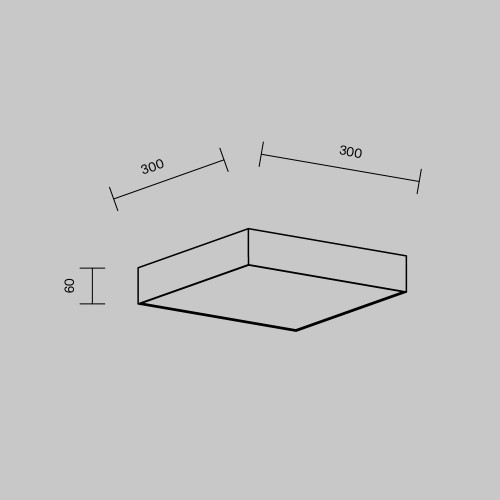 Потолочный светильник Technical C032CL-36W4K-SQ-W