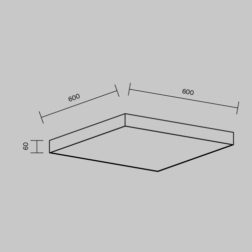 Потолочный светильник Technical C032CL-90W3K-SQ-W