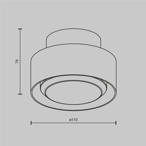 Потолочный светильник Technical C092CL-GX53-B