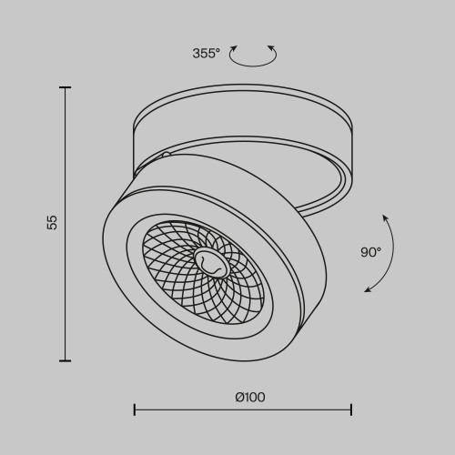 Потолочный светильник Technical C022CL-12W3K-B-1