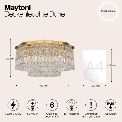 Потолочный светильник Maytoni DIA005CL-06G