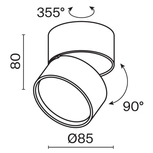 Потолочный светильник Technical C024CL-L12W3K