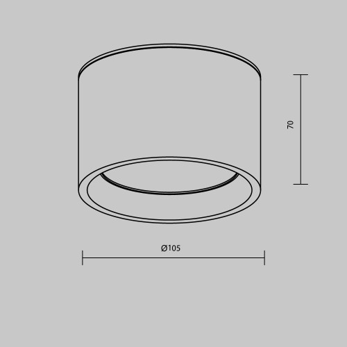 Потолочный светильник Technical C090CL-10W3K-B