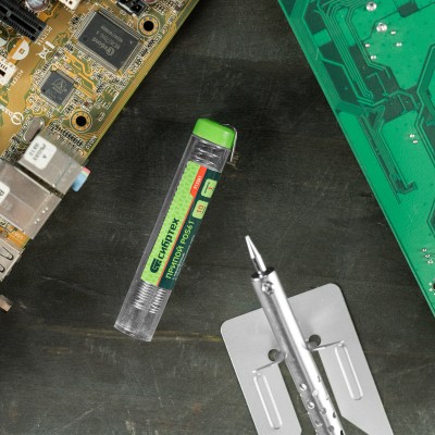 Припой с канифолью, D 1 мм, 10 г, POS61, в пластмассовой тубе Сибртех