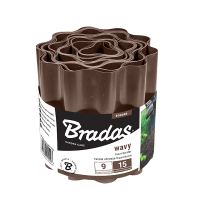 Газонная лента волнистая коричневая Bradas 9 м х 15 см