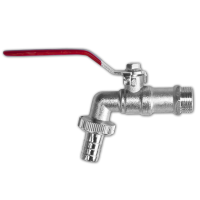 Кран для подключения шланга 1/2", 5/8" с проходом 1/2" и резьбой 3/4"