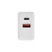 Сетевое зарядное устройство Type-C + USB 3.0 с Quick charge, белое REXANT